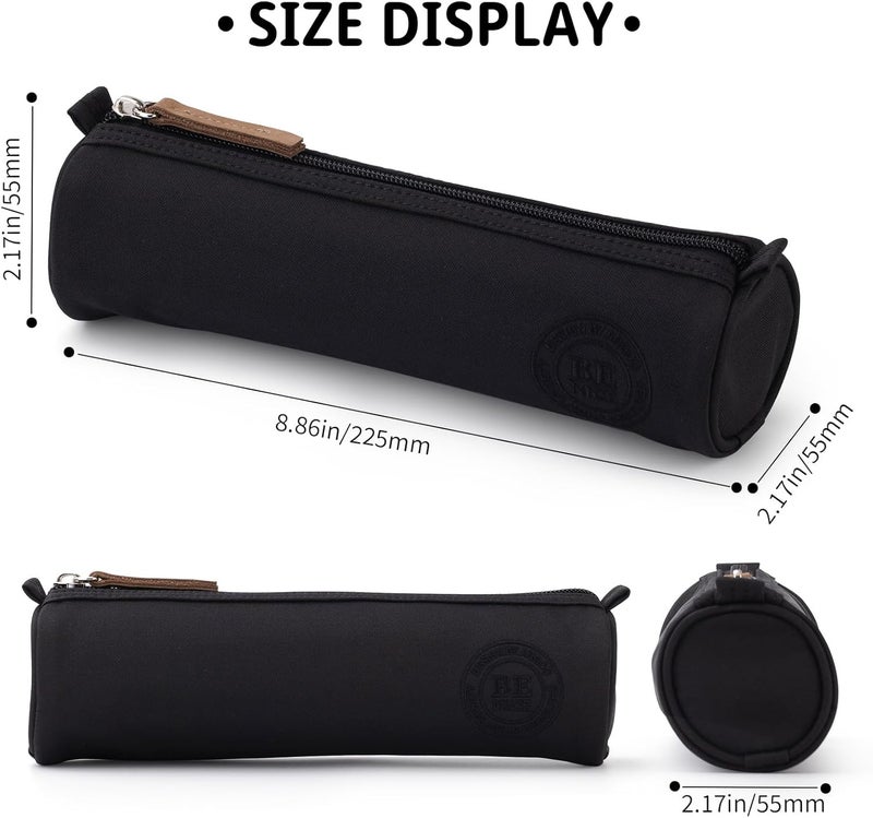 EASTHILL Small Pencil Case Pencil Pouch Stationery Pen Bag Office Supplies for Girls Women-Black - Image 4